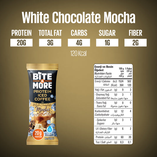 Protein Soğuk Kahve - White Chocolate Mocha (33g x10 Adet)