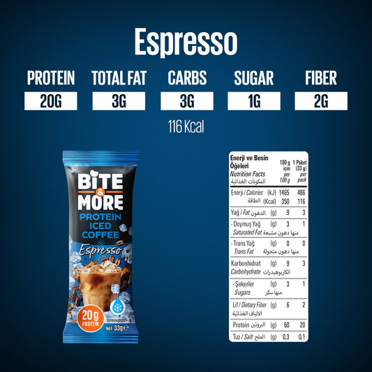 Proteinli Soğuk Kahve Espresso (33g x10 Adet)