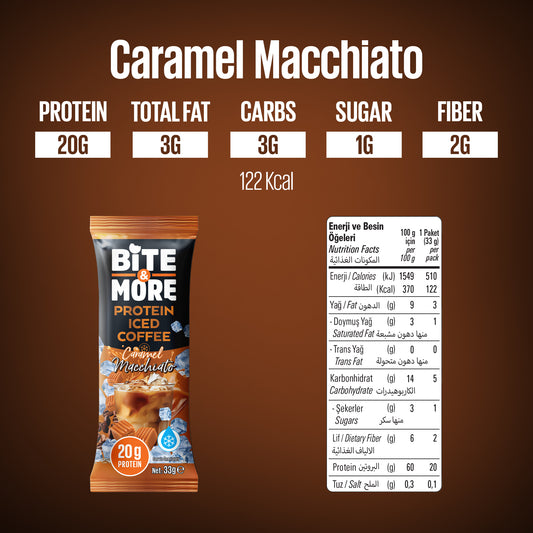 Protein Soğuk Kahve - Caramel Macchiato (33g x10 Adet)
