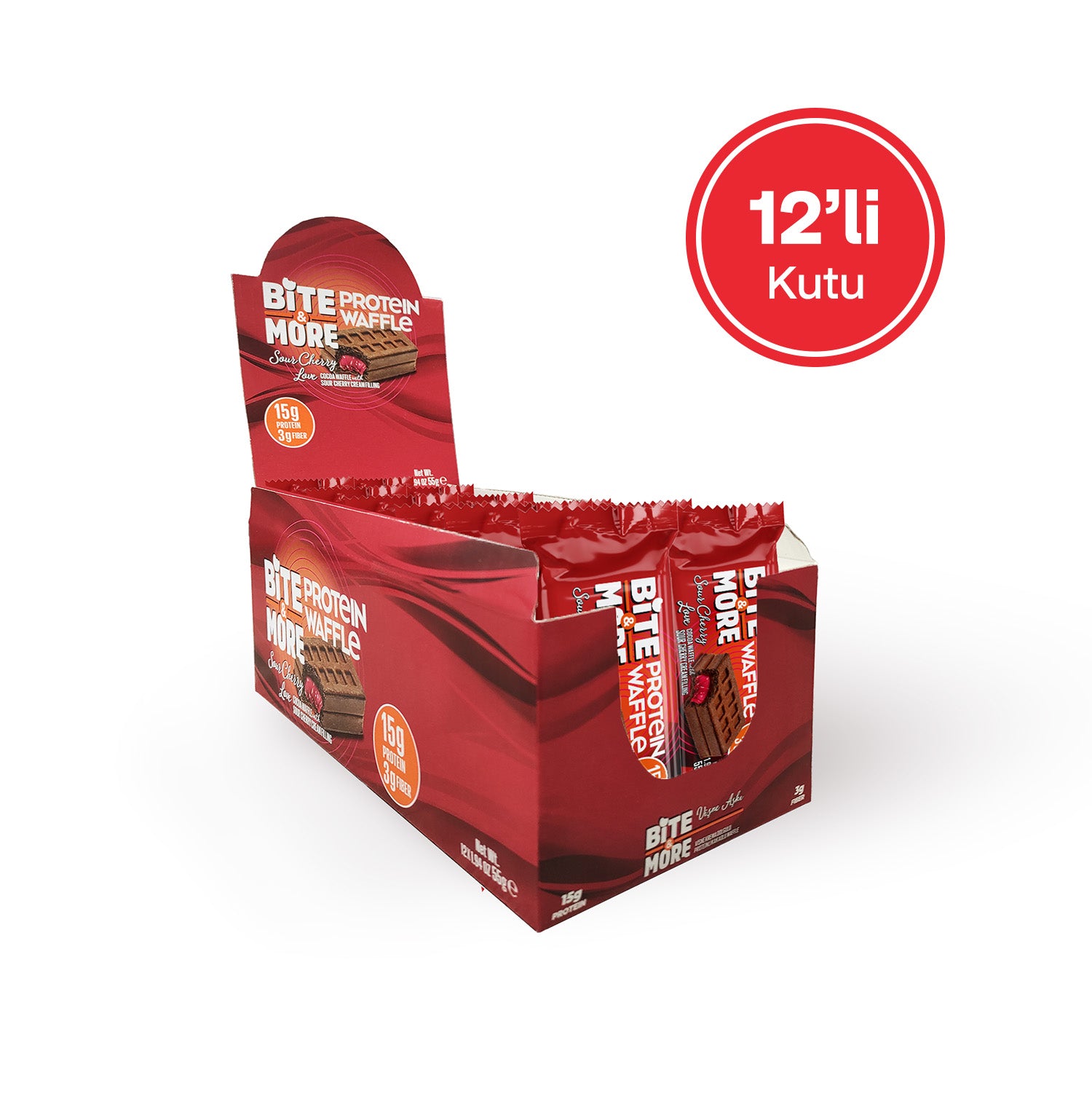 Protein Waffle - Vişneli (55g x 12 Adet)
