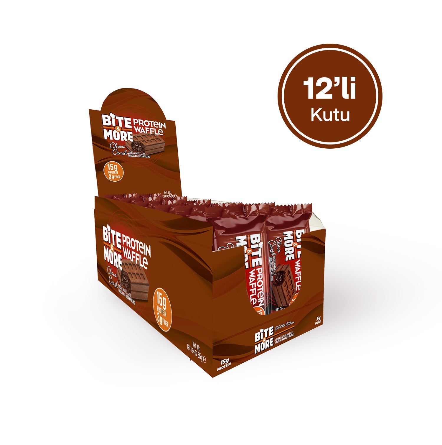 Protein Waffle - Çikolatalı (55g x 12 Adet) (B2B)