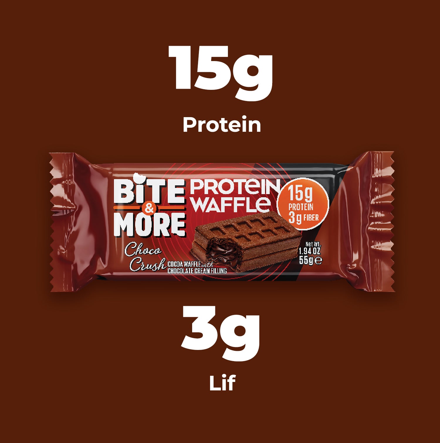 Protein Waffle - Çikolatalı (55g x 12 Adet)