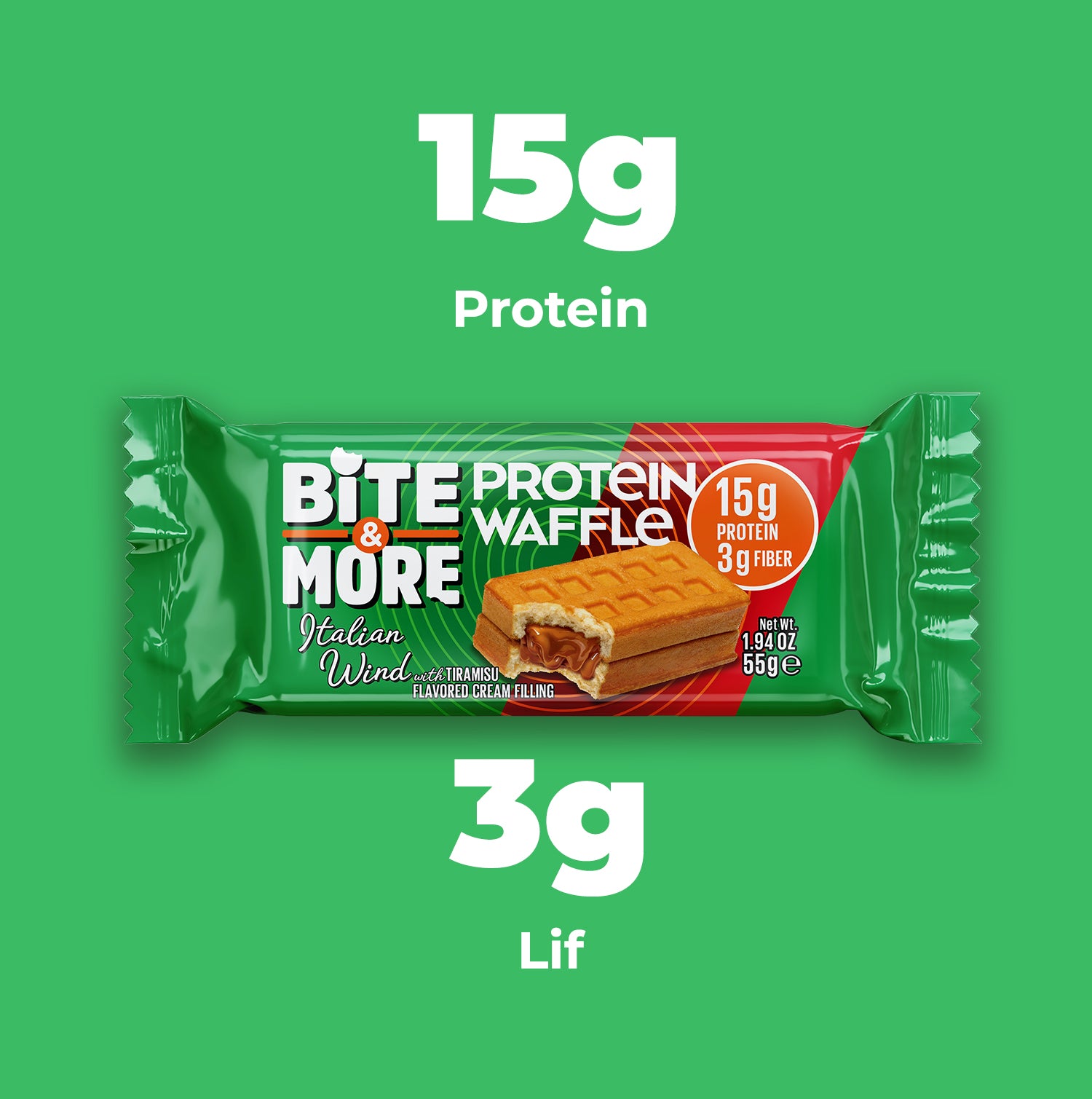 Protein Waffle - Tiramisu (55g x 12 Adet)