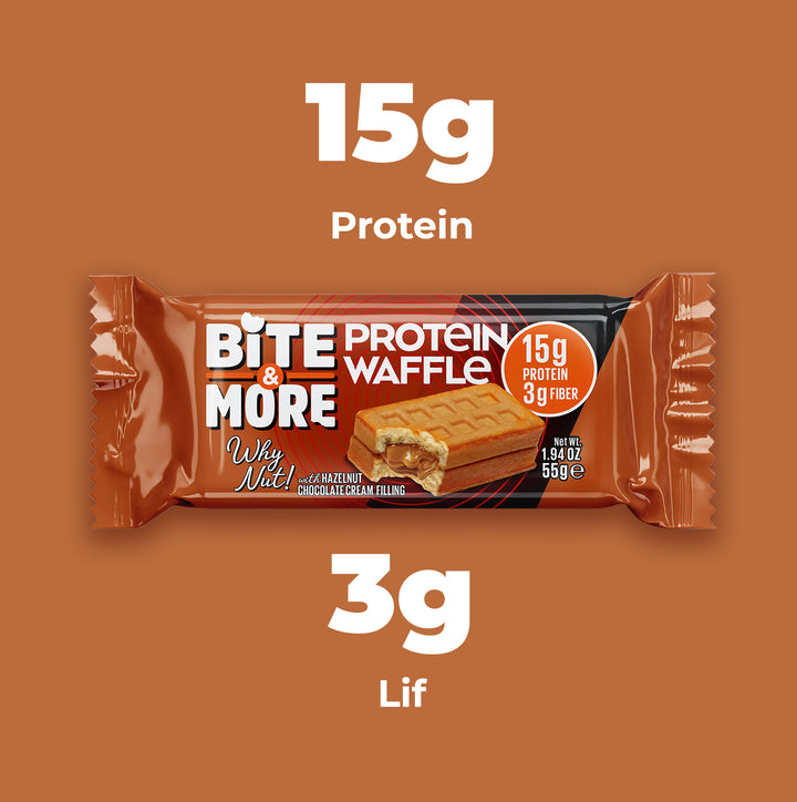 Protein Waffle - Fındıklı (55g x 12 Adet) (B2B)